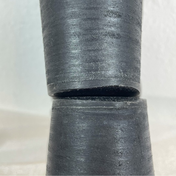 Vince Camuto black leather Debra side zipper ankle heeled boots - Picture 14 of 16